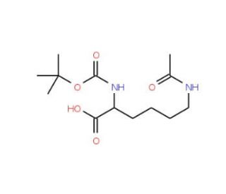 Boc-Lys(Ac)-OH (CAS 6404-26-8) - chemical structure image