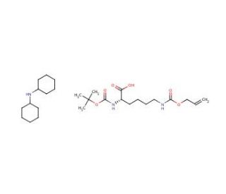Boc-Lys(Alloc)-OH (dicyclohexylammonium) salt (CAS 110637-52-0) - chemical structure image
