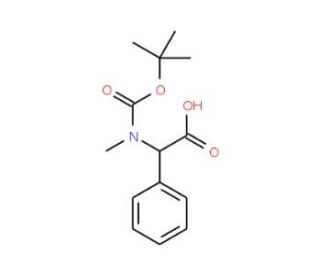 Boc-N-methyl-DL-phenylglycine (CAS 30925-08-7) - chemical structure image