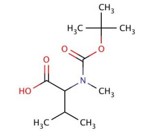 Boc-N-methyl-DL-valine (CAS 13850-91-4) - chemical structure image