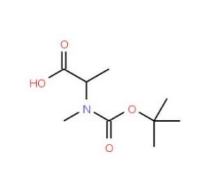 Boc-N-methyl-L-alanine (CAS 16948-16-6) - chemical structure image