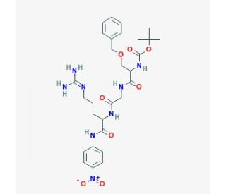 Boc-O-benzyl-Ser-Gly-Arg-p-nitroanilide (CAS 77220-80-5) - chemical structure image