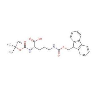Boc-Orn(Fmoc)-OH (CAS 150828-96-9) - chemical structure image