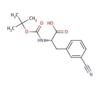 Boc-Phe(3-CN)-OH (CAS 131980-30-8) - chemical structure image