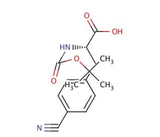 Boc-Phe(4-CN)-OH (CAS 131724-45-3) - chemical structure image