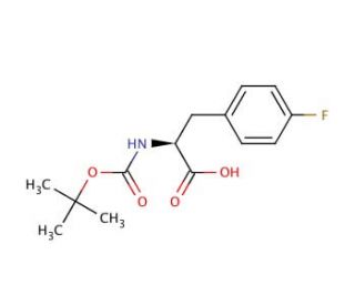 Boc-Phe(4-F)-OH (CAS 41153-30-4) - chemical structure image