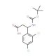 Boc-(R)-3-amino-3-(2,4-dichlorophenyl)propionic acid (CAS 500788-90-9) - chemical structure image
