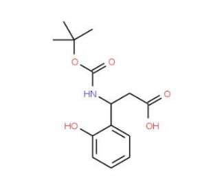 Boc-(R)-3-amino-3-(2-hydroxyphenyl)propionic acid (CAS 500788-88-5) - chemical structure image