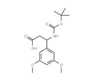Boc-(R)-3-amino-3-(3,5-dimethoxyphenyl)propionic acid (CAS 500788-94-3) - chemical structure image
