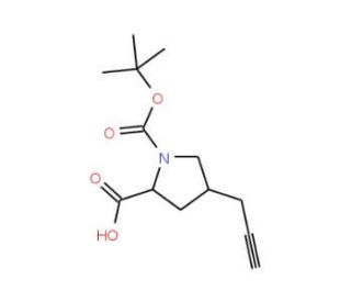 Boc-(R)-4-(2-propynyl)-L-proline (CAS 959581-98-7) - chemical structure image