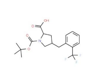 Boc-(R)-4-[2-(trifluoromethyl)benzyl]-L-proline - chemical structure image