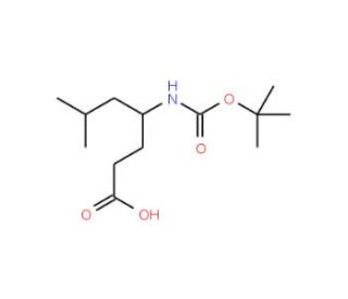 Boc-(R)-4-amino-6-methyl-heptanoic acid (CAS 146453-32-9) - chemical structure image