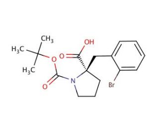 Boc-(R)-alpha-(2-bromobenzyl)proline (CAS 706806-71-5) - chemical structure image