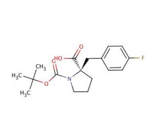 Boc-(R)-&alpha;-(4-fluorobenzyl)-Pro-OH (CAS 706806-64-6) - chemical structure image