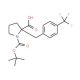 Boc-(R)-α-(4-trifluoromethylbenzyl)-Pro-OH - chemical structure image