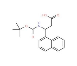 Boc-(R,S)-3-amino-3-(1-naphthyl)propionic acid (CAS 268209-95-6) - chemical structure image