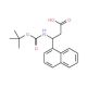 Boc-(R,S)-3-amino-3-(1-naphthyl)propionic acid (CAS 268209-95-6) - chemical structure image