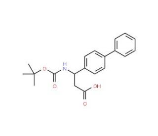Boc-(R,S)-3-amino-3-(biphenyl)propionic acid (CAS 193633-60-2) - chemical structure image