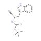 Boc-(S)-2-amino-3-(3-indolyl)propionitrile (CAS 138165-79-4) - chemical structure image