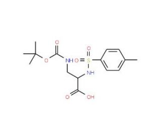 Boc-(S)-3-amino-2-(p-toluenesulfonylamino)propionic acid (CAS 16947-86-7) - chemical structure image