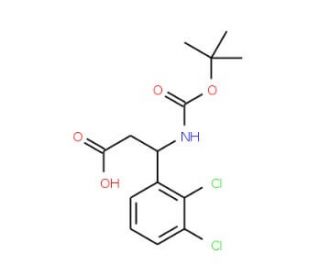 Boc-(S)-3-amino-3-(2,3-dichlorophenyl)propionic acid (CAS 499995-82-3) - chemical structure image