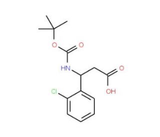 Boc-(S)-3-amino-3-(2-chlorophenyl)propionic acid (CAS 500770-73-0) - chemical structure image