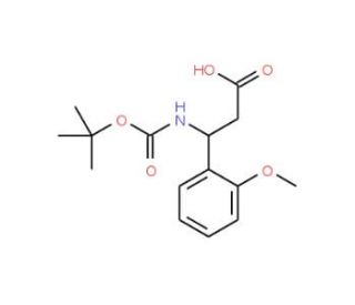 Boc-(S)-3-amino-3-(2-methoxyphenyl)propionic acid (CAS 499995-76-5) - chemical structure image