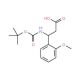 Boc-(S)-3-amino-3-(2-methoxyphenyl)propionic acid (CAS 499995-76-5) - chemical structure image