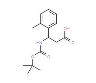 Boc-(S)-3-amino-3-(2-methylphenyl)propionic acid (CAS 499995-74-3) - chemical structure image