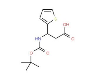 Boc-(S)-3-amino-3-(2-thienyl)propionic acid (CAS 500770-66-1) - chemical structure image