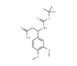 Boc-(S)-3-amino-3-(3,4-dimethoxyphenyl)propionic acid (CAS 499995-84-5) - chemical structure image