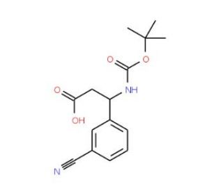 Boc-(S)-3-amino-3-(3-cyanophenyl)propionic acid (CAS 500770-81-0) - chemical structure image