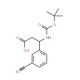Boc-(S)-3-amino-3-(3-cyanophenyl)propionic acid (CAS 500770-81-0) - chemical structure image