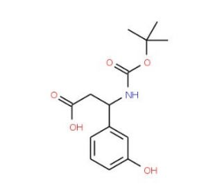 Boc-(S)-3-amino-3-(3-hydroxyphenyl)propionic acid (CAS 499995-79-8) - chemical structure image