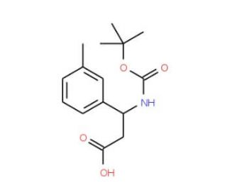 Boc-(S)-3-amino-3-(3-methylphenyl)propionic acid (CAS 499995-75-4) - chemical structure image