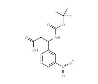 Boc-(S)-3-amino-3-(3-nitrophenyl)propionic acid (CAS 500770-84-3) - chemical structure image