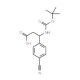 Boc-(S)-3-amino-3-(4-cyanophenyl)propionic acid (CAS 500770-82-1) - chemical structure image