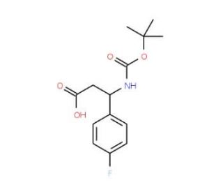 Boc-(S)-3-amino-3-(4-fluorophenyl)propionic acid (CAS 479064-88-5) - chemical structure image