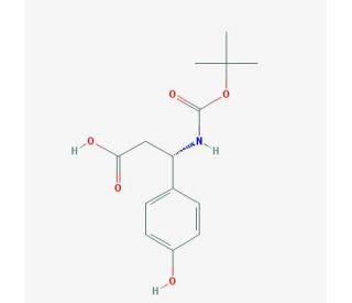 Boc-(S)-3-amino-3-(4-hydroxyphenyl)propionic acid (CAS 499995-80-1) - chemical structure image