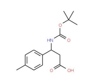 Boc-(S)-3-amino-3-(4-methylphenyl)propionic acid (CAS 479064-96-5) - chemical structure image