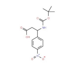 Boc-(S)-3-amino-3-(4-nitrophenyl)propionic acid (CAS 499995-73-2) - chemical structure image