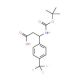 Boc-(S)-3-amino-3-(4-trifluoromethylphenyl)propionic acid (CAS 500770-79-6) - chemical structure image