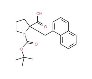 Boc-(S)-alpha-(1-naphthalenylmethyl)proline (CAS 706806-81-7) - chemical structure image