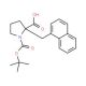 Boc-(S)-alpha-(1-naphthalenylmethyl)proline (CAS 706806-81-7) - chemical structure image