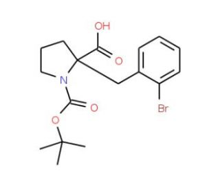 Boc-(S)-alpha-(2-bromobenzyl)proline (CAS 706806-73-7) - chemical structure image