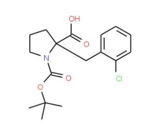 Boc-(S)-alpha-(2-chlorobenzyl)proline (CAS 706806-67-9) - chemical structure image