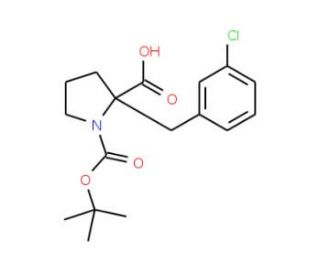 Boc-(S)-alpha-(3-chlorobenzyl)proline (CAS 706806-69-1) - chemical structure image