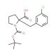 Boc-(S)-alpha-(3-chlorobenzyl)proline (CAS 706806-69-1) - chemical structure image