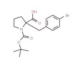 Boc-(S)-alpha-(4-bromobenzyl)proline (CAS 706806-77-1) - chemical structure image