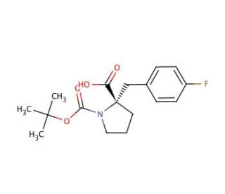 Boc-(S)-&alpha;-(4-fluorobenzyl)-Pro-OH (CAS 706806-65-7) - chemical structure image